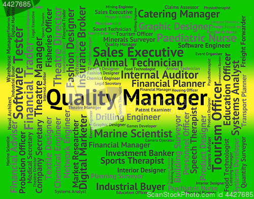 Image of Quality Manager Represents Boss Chief And Jobs