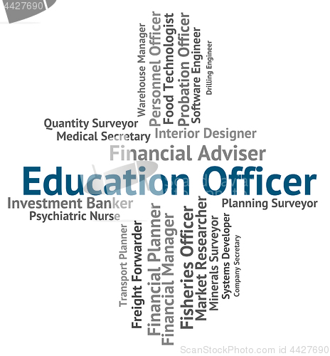 Image of Education Officer Shows Hire Tutoring And Job