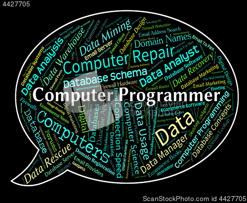 Image of Computer Programmer Means Software Engineer And Communication