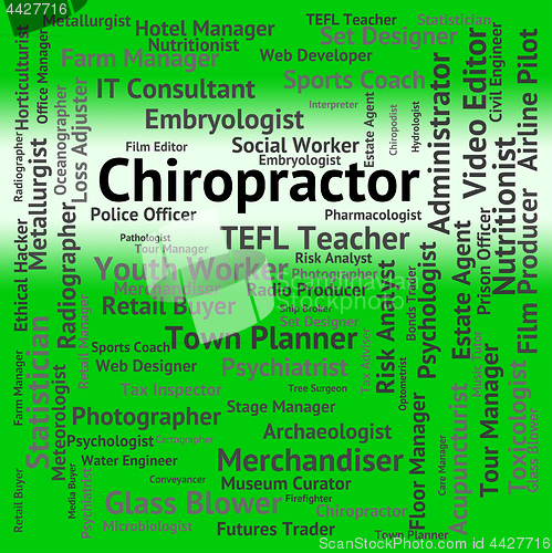 Image of Chiropractor Job Represents Occupation Specialist And Doctors