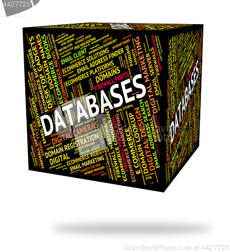 Image of Databases Word Indicates Info Words And Text