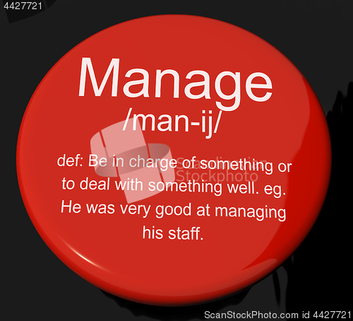 Image of Manage Definition Button Showing Leadership Management And Super