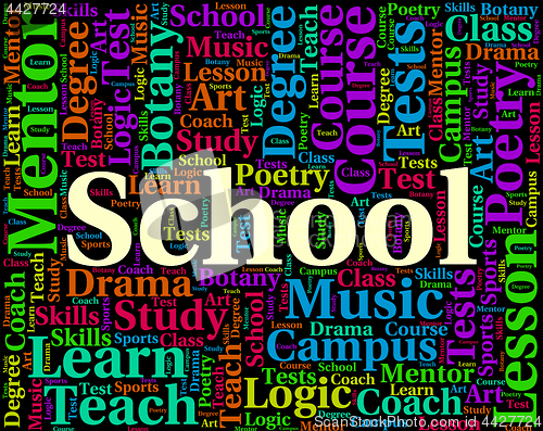 Image of School Word Shows Schools Academies And Words