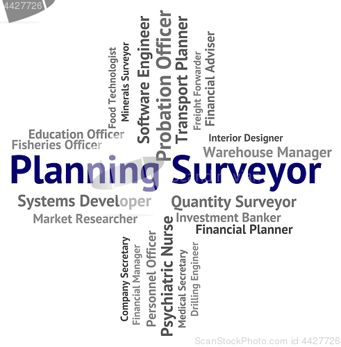 Image of Planning Surveyor Indicates Mission Surveying And Work
