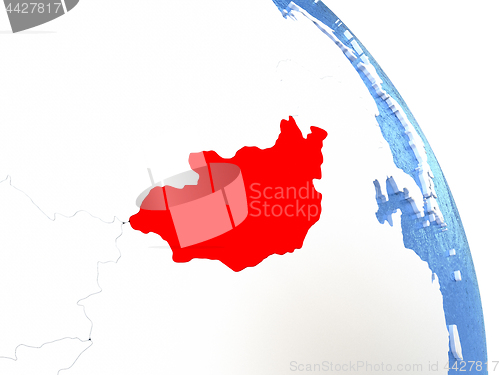 Image of Mongolia on elegant globe