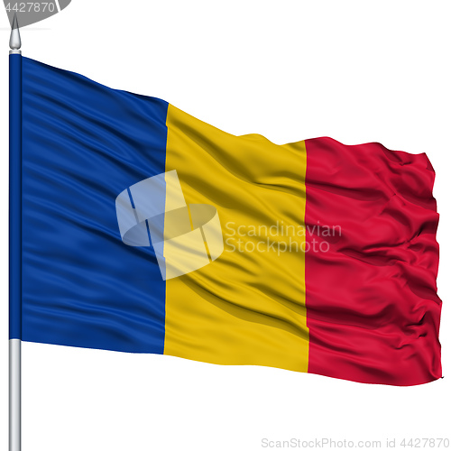 Image of Chad Flag on Flagpole