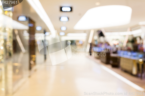Image of Blurry view of shopping mall
