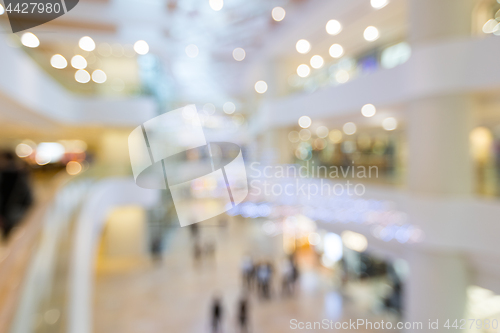 Image of Blurred image of shopping mall and people 