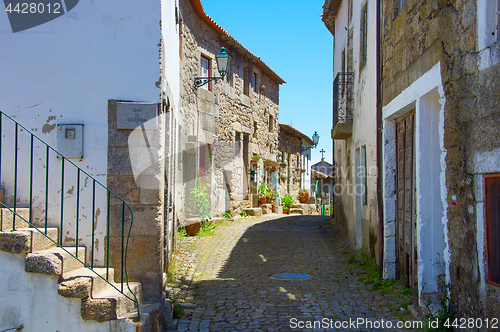 Image of Traditional Portugal old street. Monsanto