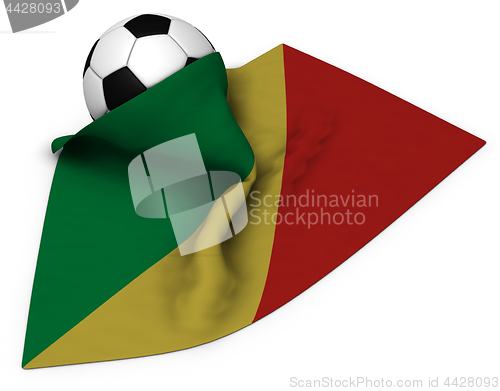 Image of soccer ball and flag of the congo