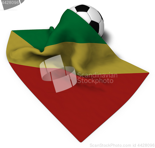 Image of soccer ball and flag of the congo