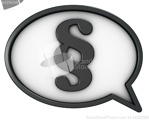 Image of 3d speech bubble and paragraph