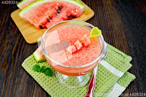 Image of Jelly airy watermelon on kitchen towel
