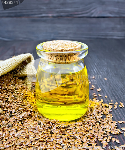 Image of Oil linenseed with seed on board