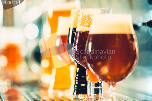 Image of Beer taps in a pub