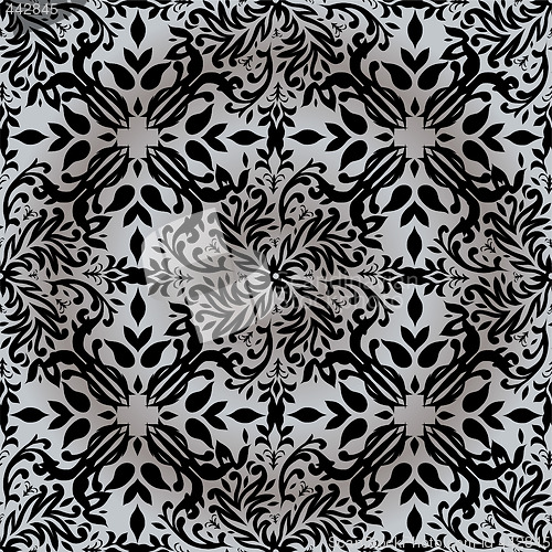 Image of floral silver repeat
