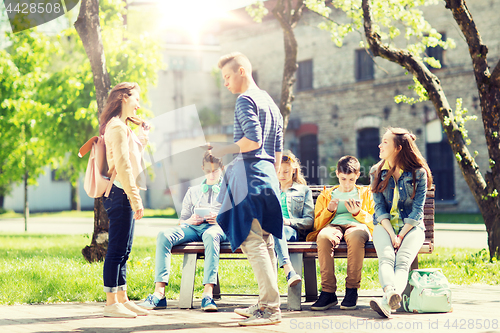 Image of group of teenage students at school yard