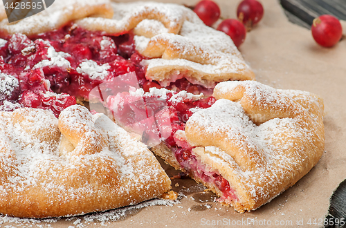 Image of Closeup of gooseberry galette