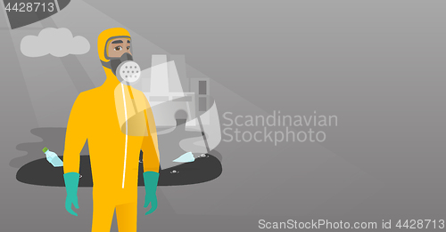 Image of Scientist wearing radiation protection suit.