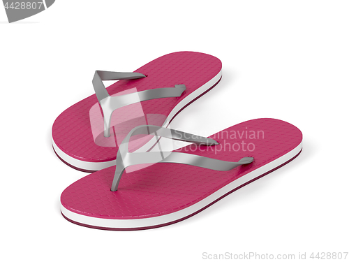 Image of Pink flip flops