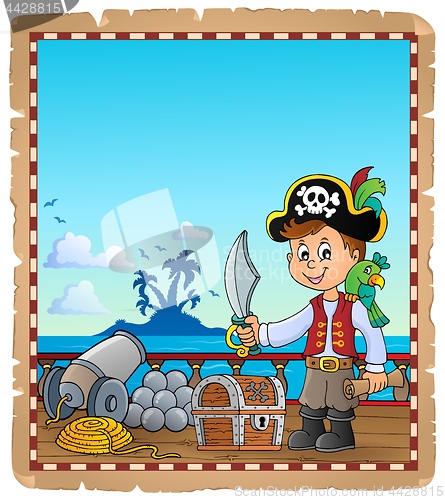 Image of Pirate boy topic parchment 1