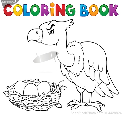 Image of Coloring book bird topic 2