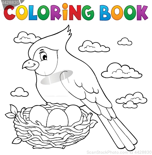 Image of Coloring book bird topic 3