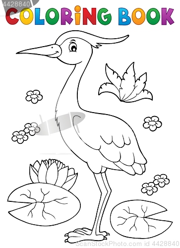 Image of Coloring book bird topic 4