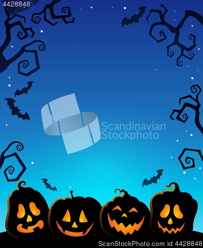Image of Pumpkin silhouettes thematics image 1