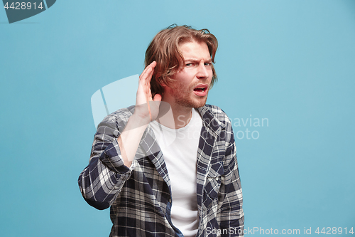 Image of The happy business man standing and young man listening