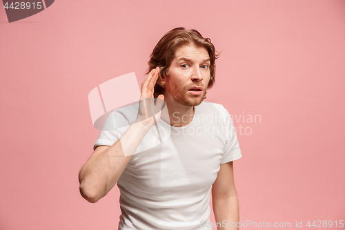 Image of The happy business man standing and young man listening