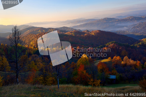 Image of Colorful autumn landscape in romania