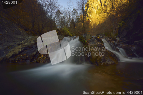 Image of Autumn landscape with trees and river