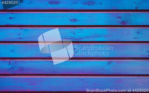 Image of Blue With Purple Wooden Planks Textured Background