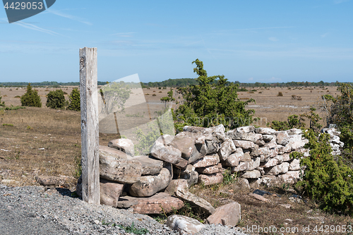 Image of Weathered wooden pole