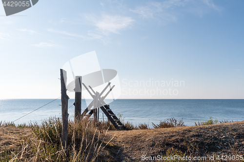 Image of Fence with a wooden stile