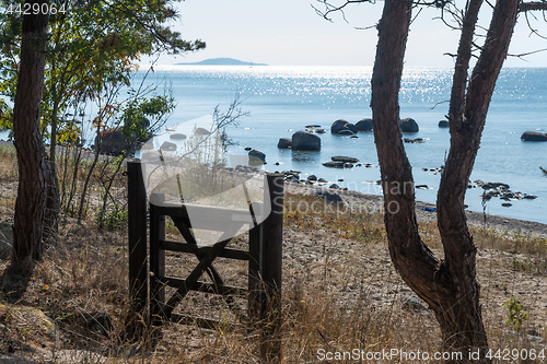 Image of View at shimmering water