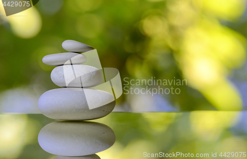 Image of stack of white pebble stones