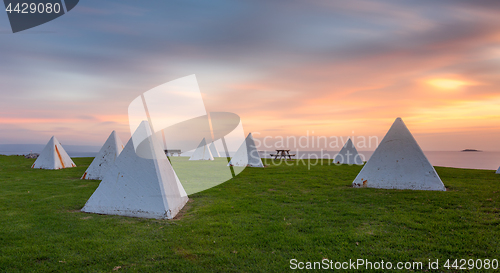 Image of tank traps at Breakwater Battery