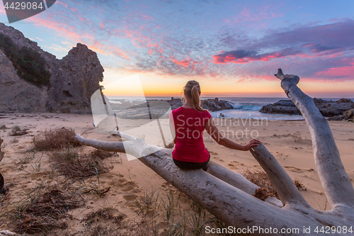 Image of Watching the sunrise at Queen Victoria Rock Australia