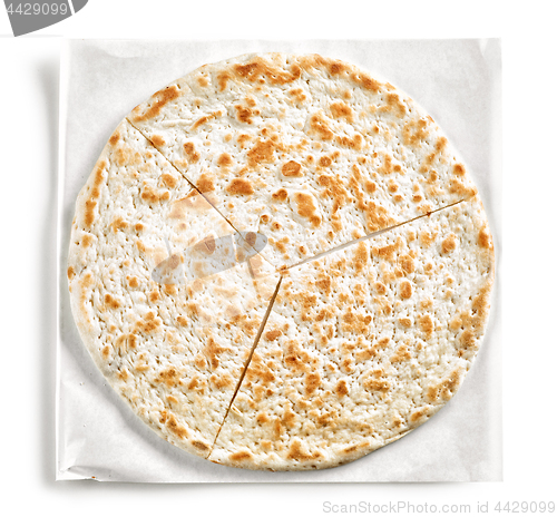 Image of Flat Bread isolated on white background