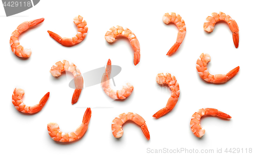 Image of pattern of boiled prawns