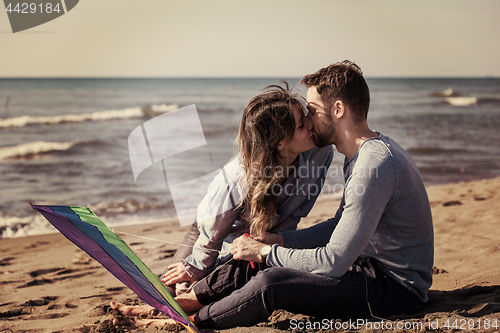 Image of Couple enjoying time together at beach