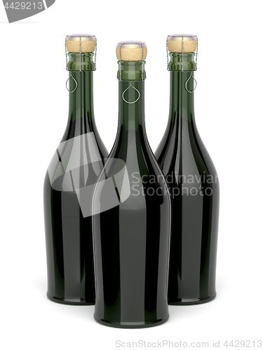 Image of Three champagne bottles