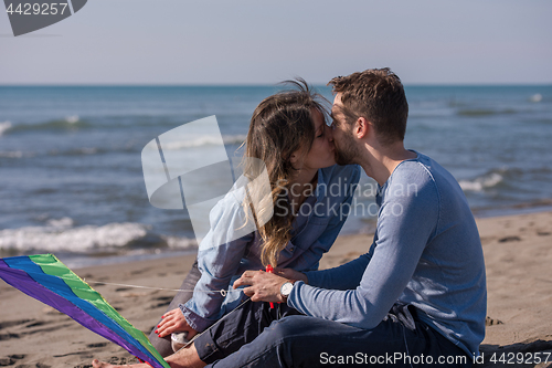 Image of Couple enjoying time together at beach