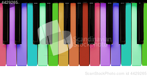 Image of Rainbow piano keys