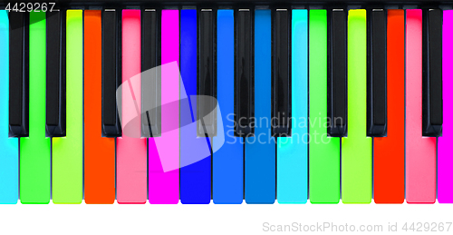 Image of Rainbow piano keys