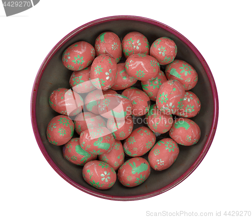 Image of Colorful chocolate easter eggs