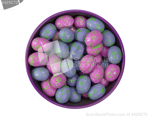 Image of Colorful chocolate easter eggs