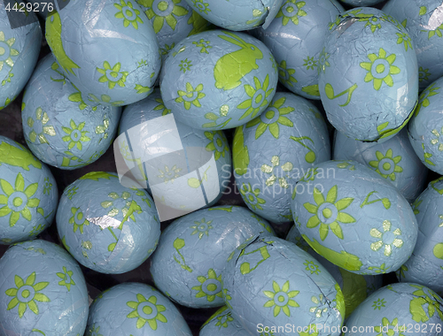 Image of Colorful chocolate easter eggs